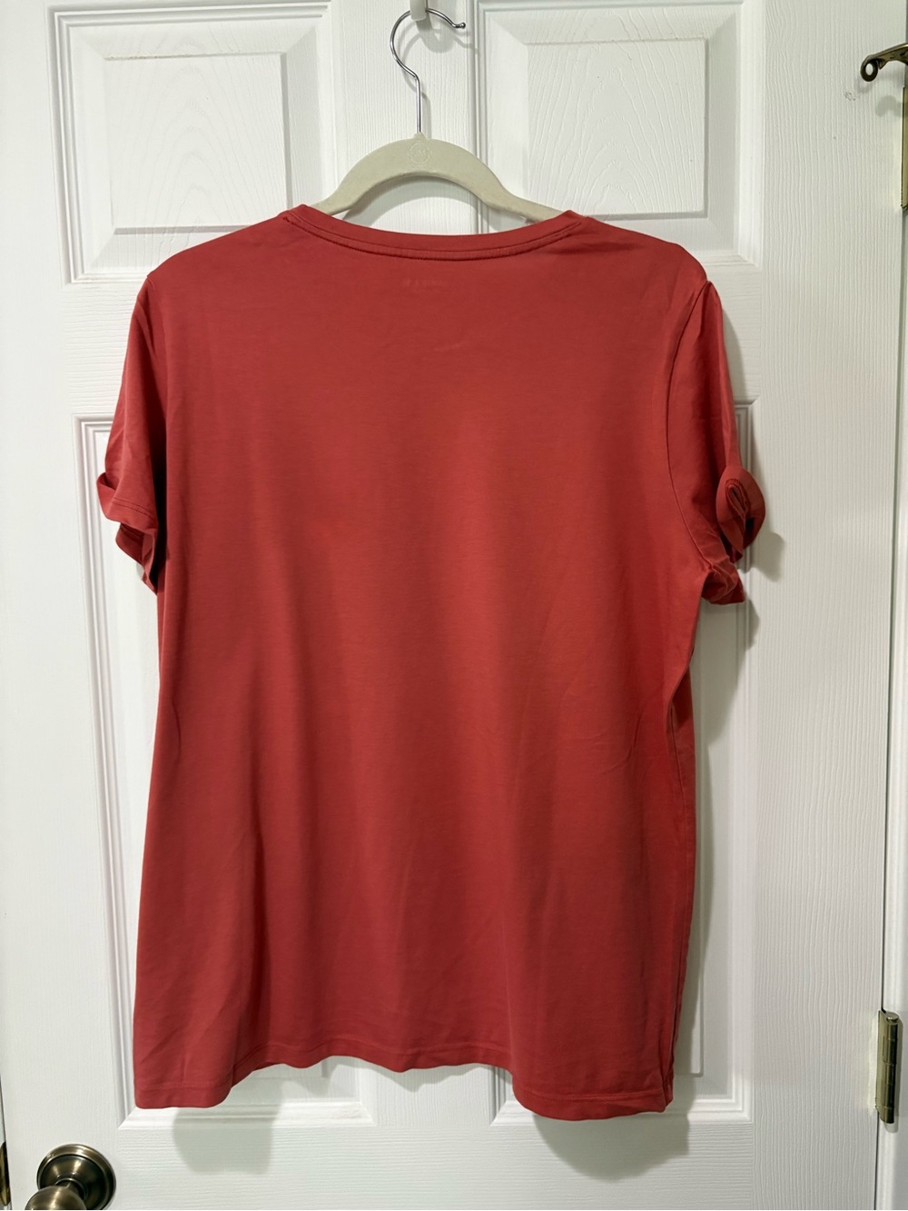 Lands' End womens Short Sleeve Crew Tee in Rust - Picture 3 of 4